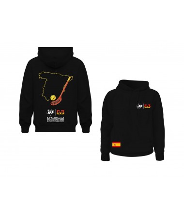 Sudadera negra con capucha...