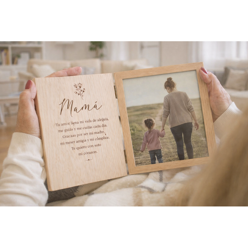 Marco madera para mamá