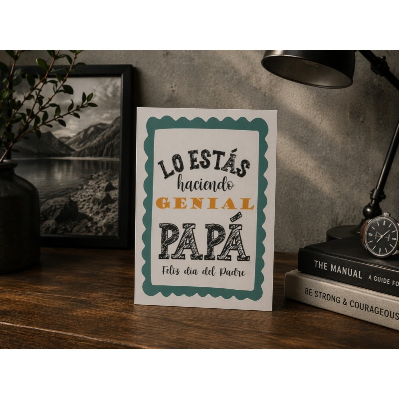 Tarjeta papa genial