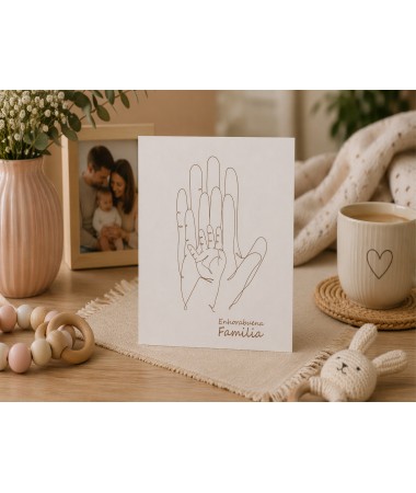 Tarjeta enhorabuena familia