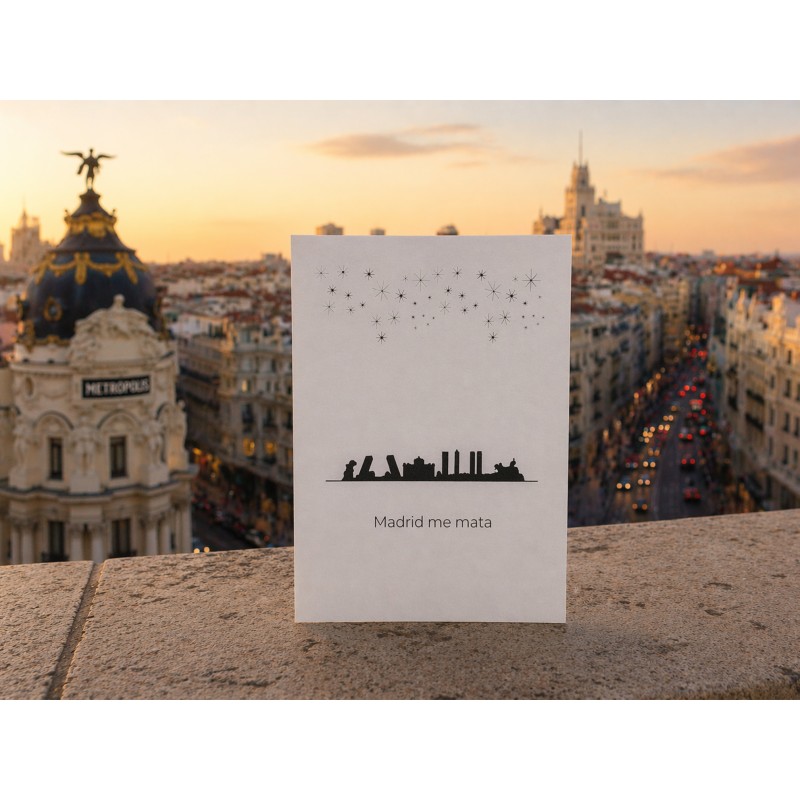 Tarjeta skyline madrid