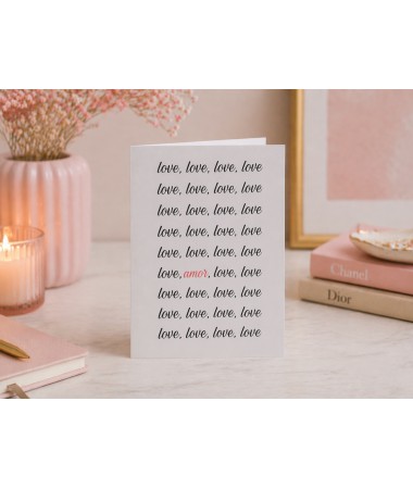 Tarjeta love,love,amor