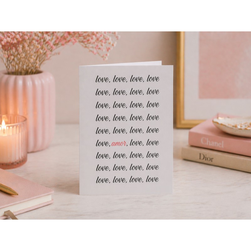 Tarjeta love,love,amor