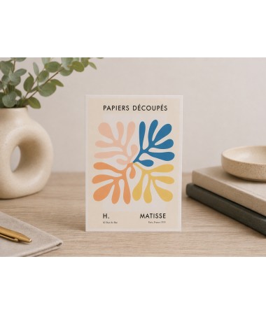 Tarjeta matisse paper cut