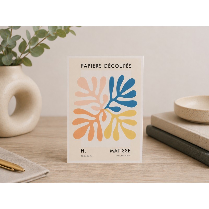 Tarjeta matisse paper cut