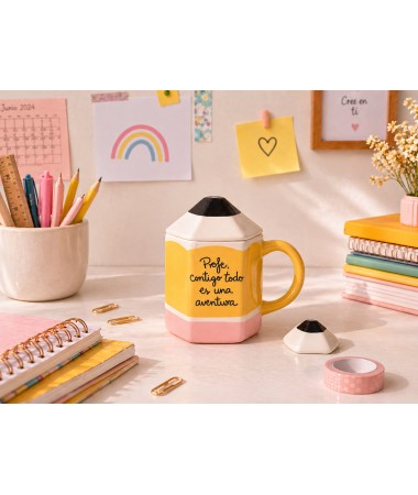 Taza forma lápiz