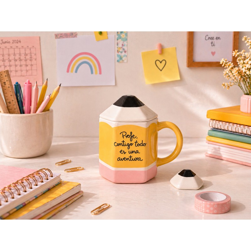 Taza forma lápiz