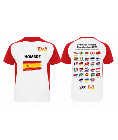 Camiseta con manga roja...