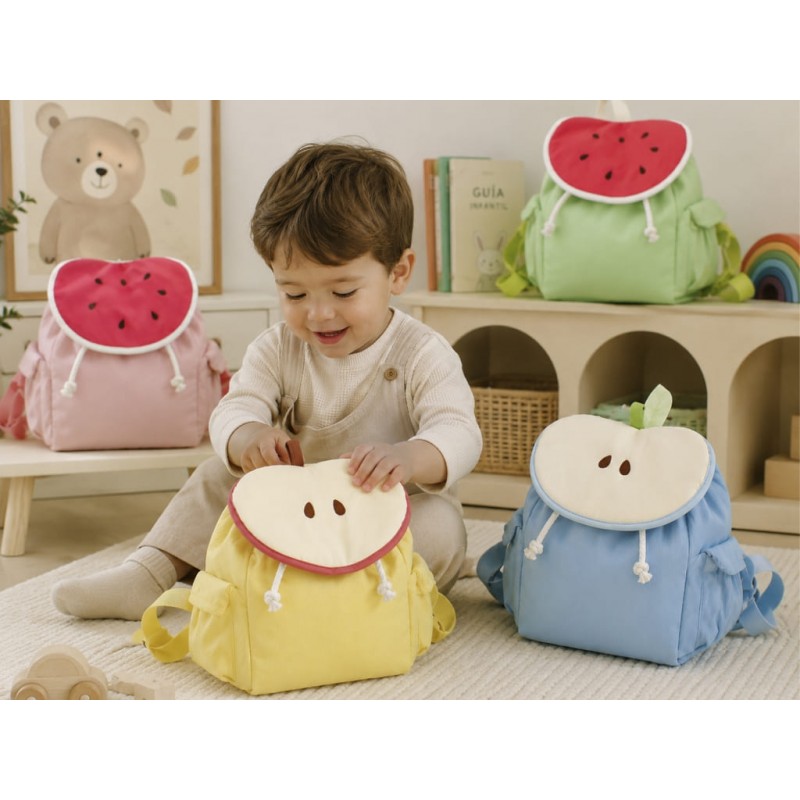 Mochila infantil con forma de fruta