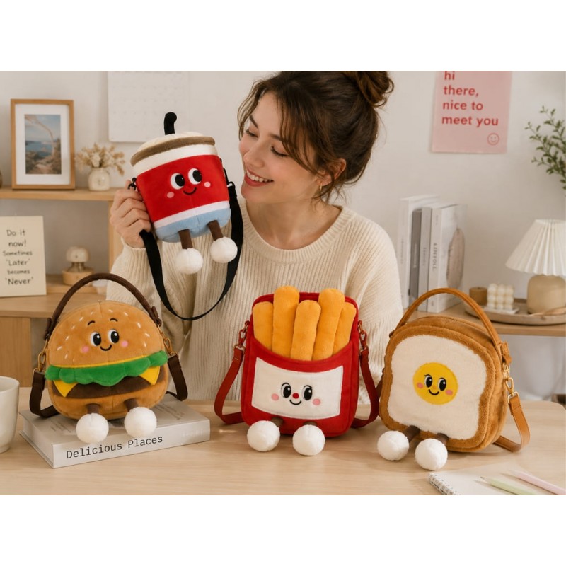 Bandolera infantil con forma de comida