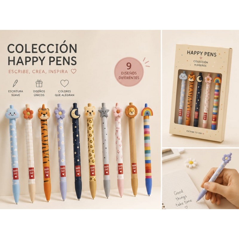 Bolígrafos divertidos Happy Pens
