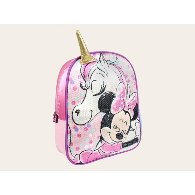 Mochila infantil lentejuelas minnie