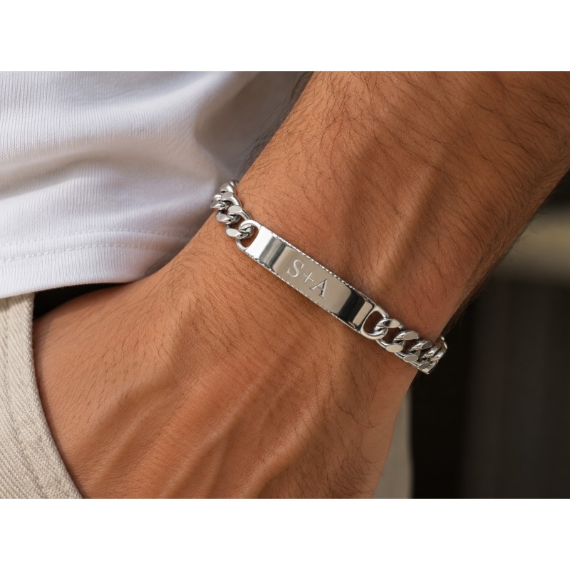 Esclava de hombre plata personalizable