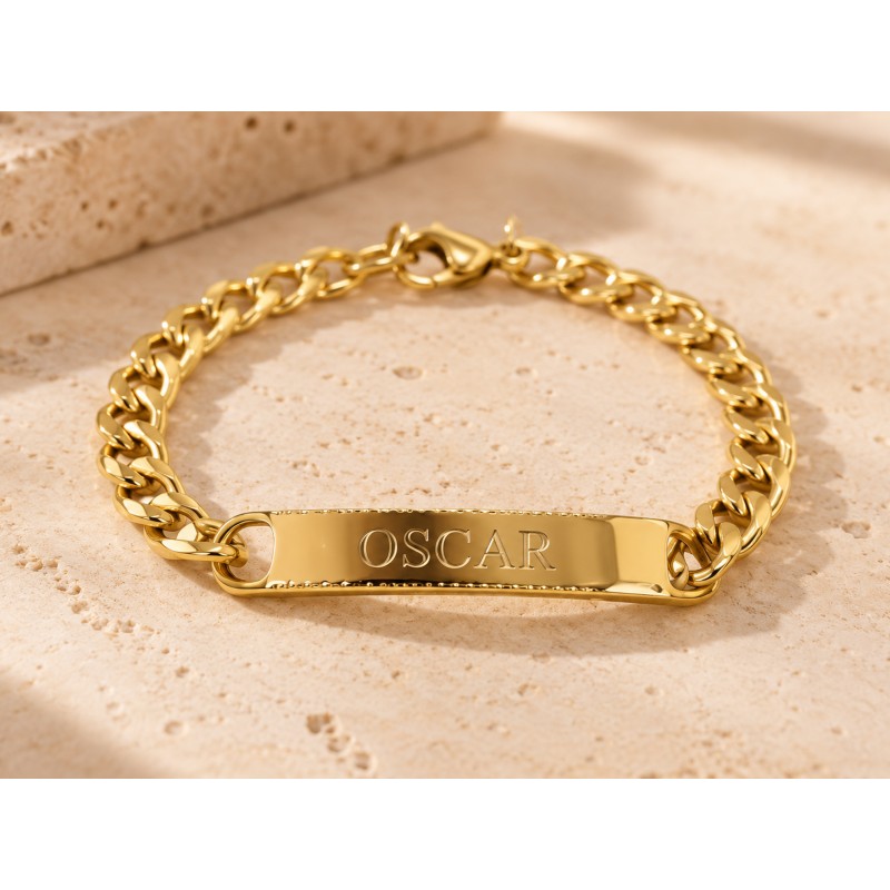 Esclava de hombre oro personalizada
