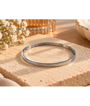 Pulsera de titanio plateado...
