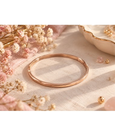 Pulsera de titanio oro rosa...