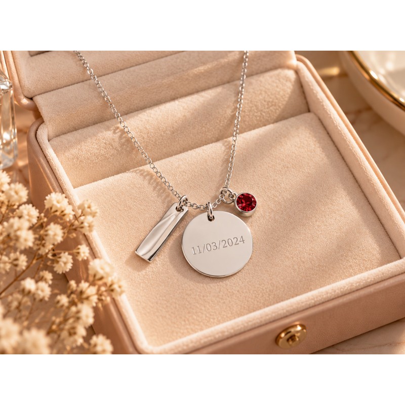 Collar charms de acero personalizado