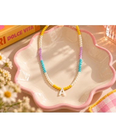 Collar cuentas con inicial...