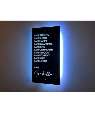 Espejo con neon personalizable