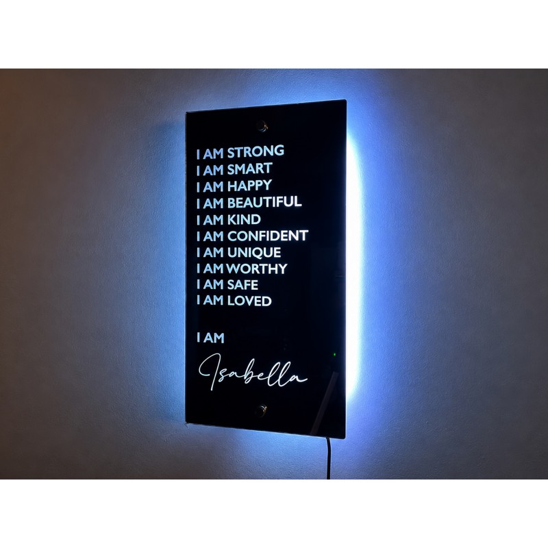 Espejo con neon personalizable