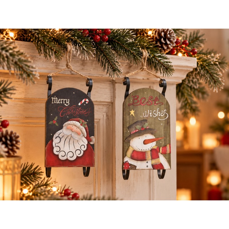 Decoración colgante madera