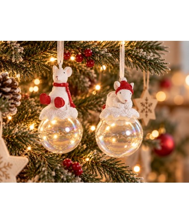 Bola navidad blanca cristal
