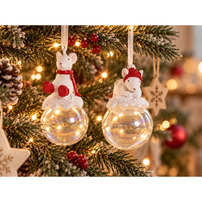 Bola navidad blanca cristal