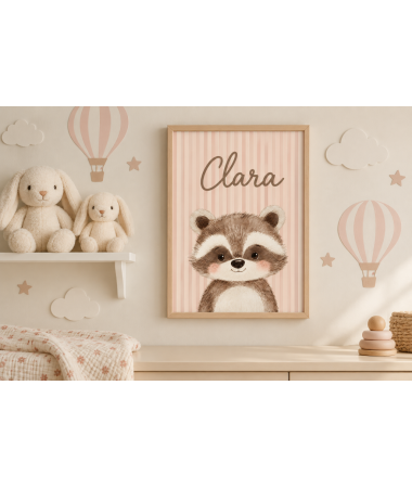 Cuadro infantil Mapache