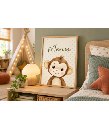 Cuadro infantil Mono
