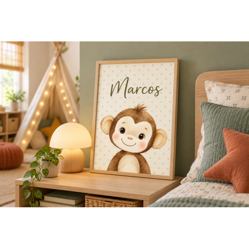 Cuadro infantil Mono